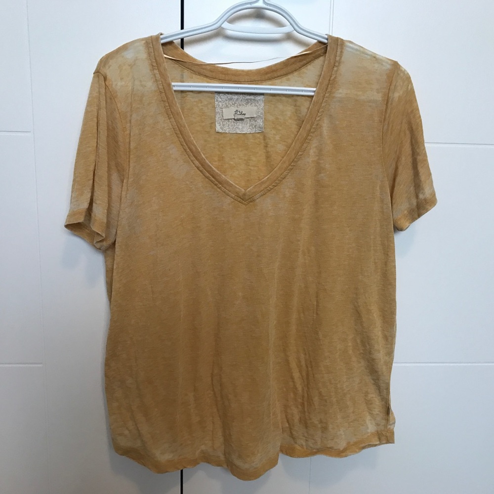 mustard yellow short sleeve